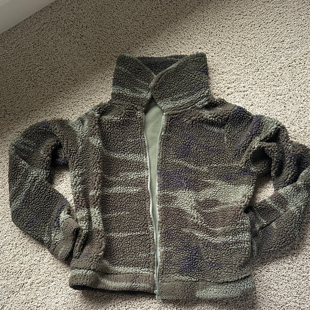 Z Supply Olive Sherpa Jacket